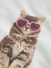 NAME IT T-shirt Votia Bright White Cat